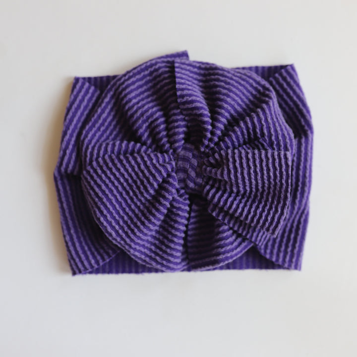 Cozy Ribbed Purple Headwrap