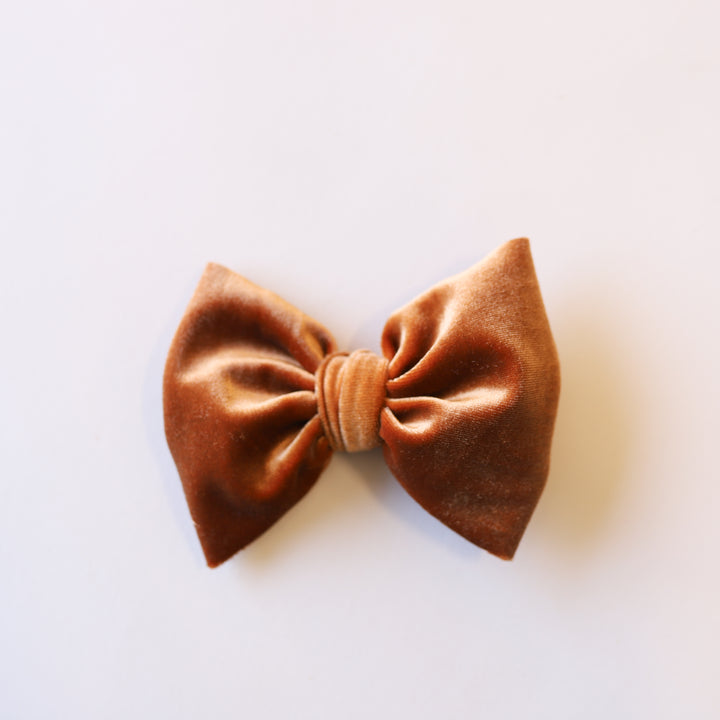 Bronze Velvet Big + Skinny Bow