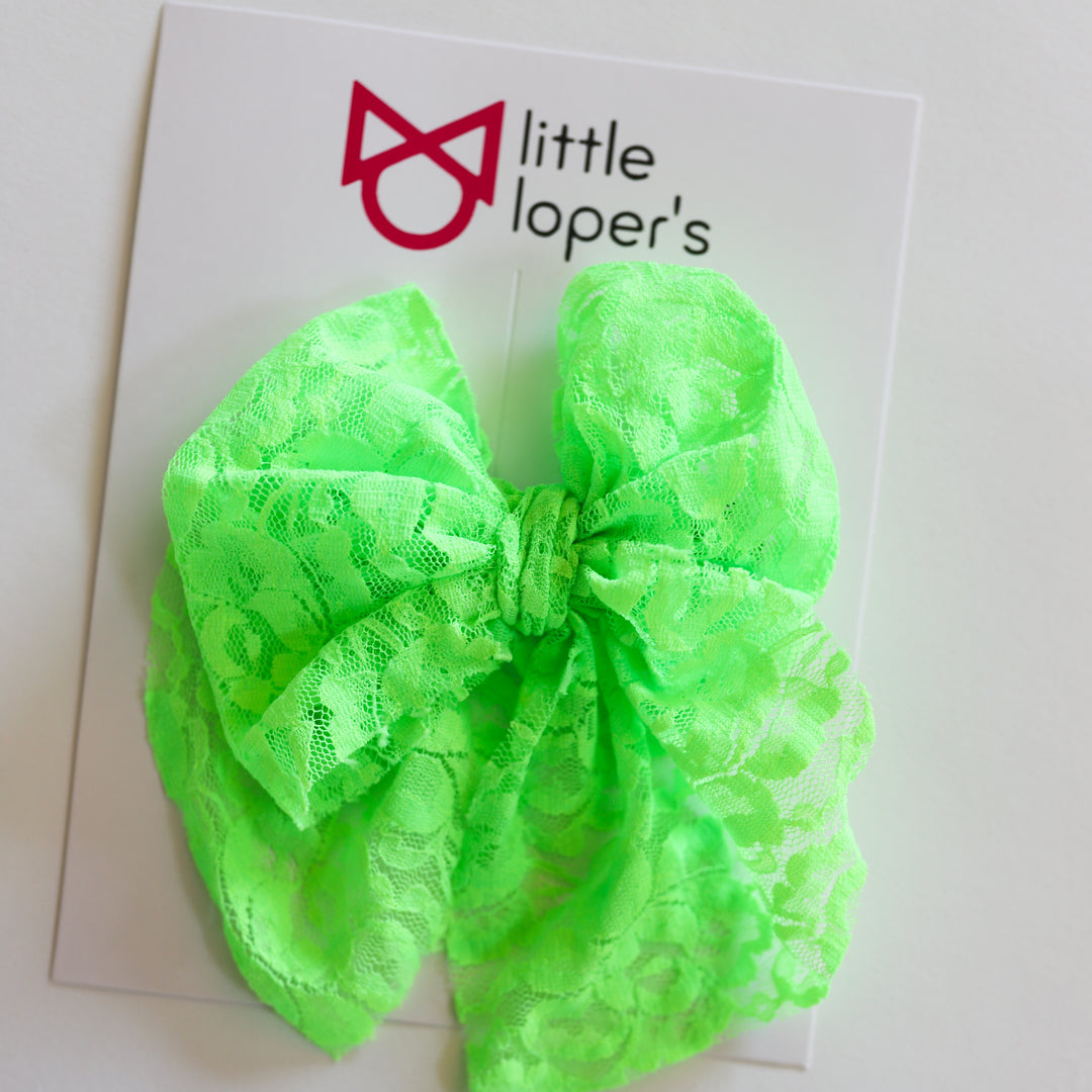 Neon Lace Chunky Swanky Bows