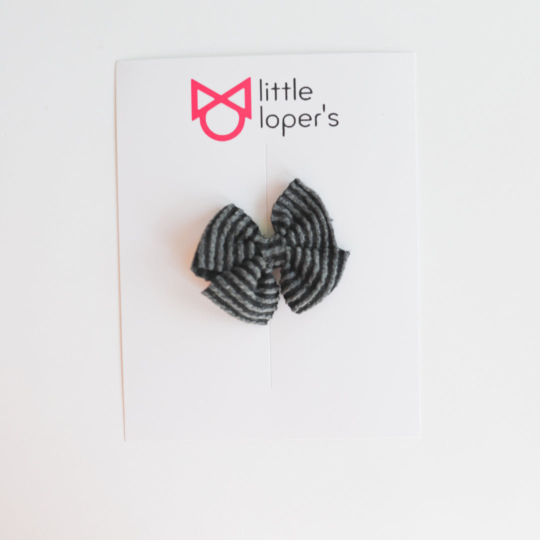 Charcoal Cozy Ribbed Butterfly and Dainty