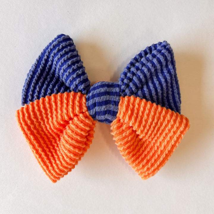 Color Block Chunky Ribbed Butterfly Bow