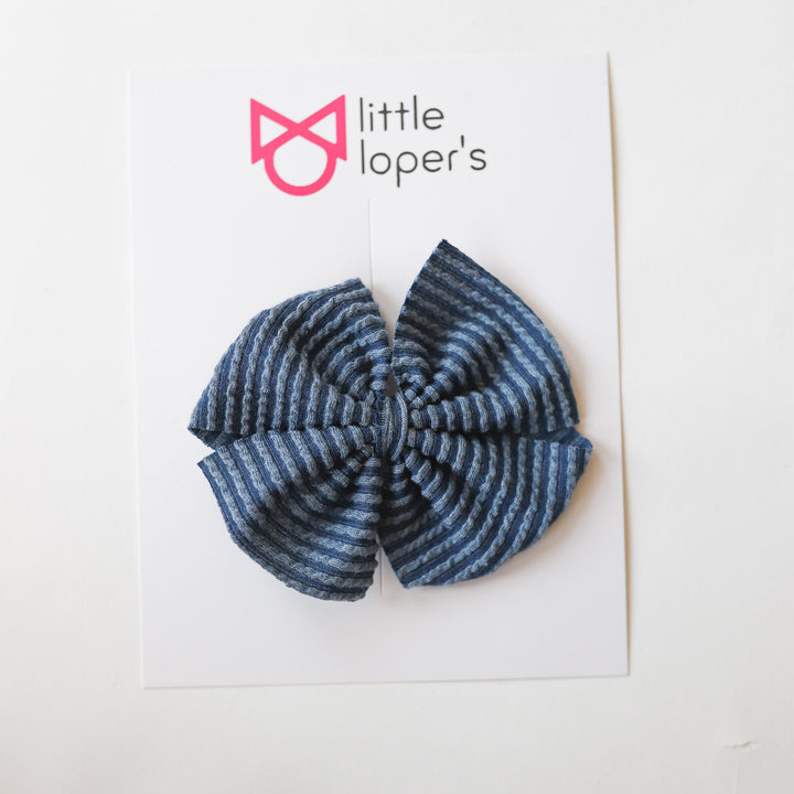 Navy Cozy Ribbed Butterfly and Dainty