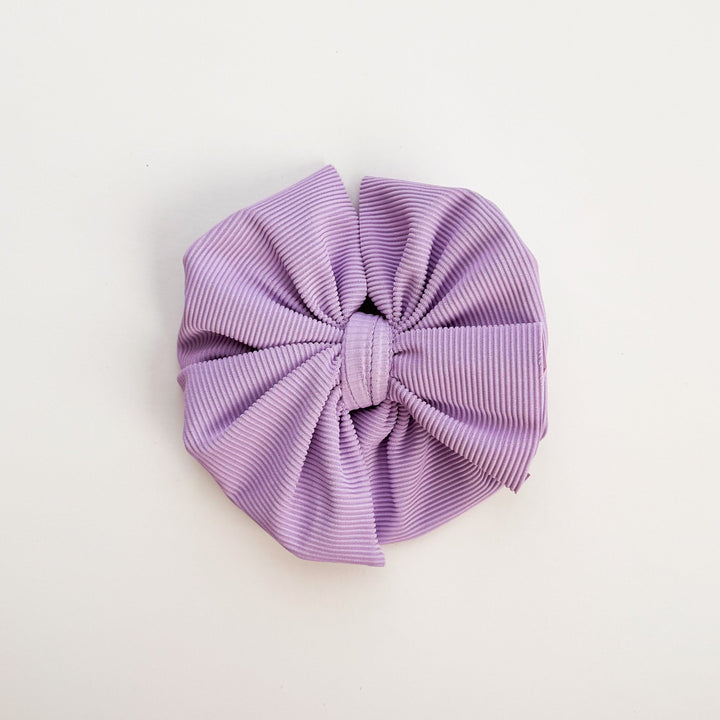 Grape Ribbed Swim Bow