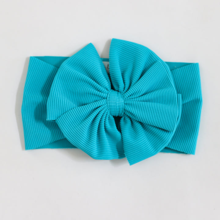 Teal Swim Ribbed  Bow