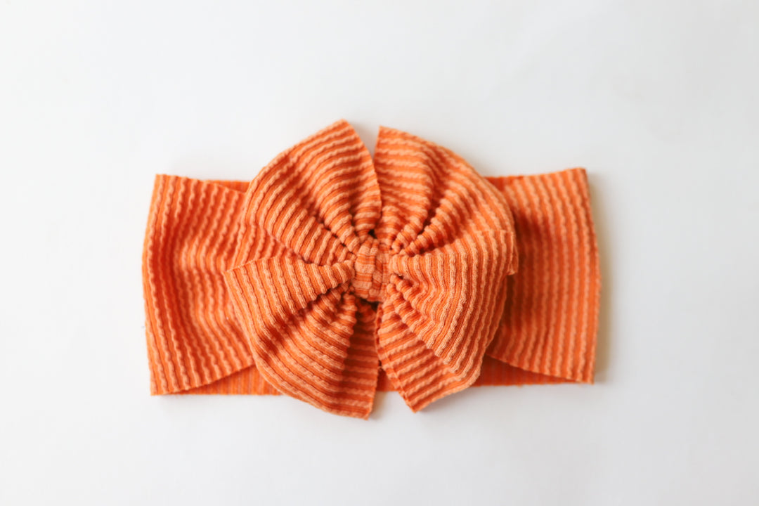 Pumpkin Cozy Ribbed Headwrap