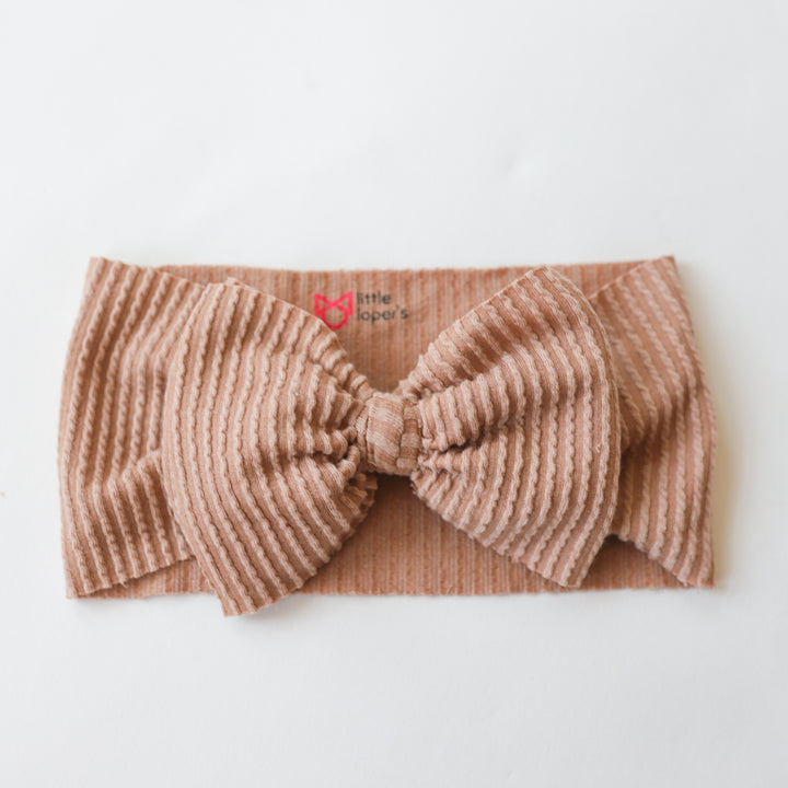 Mocha Cozy Ribbed Headwrap