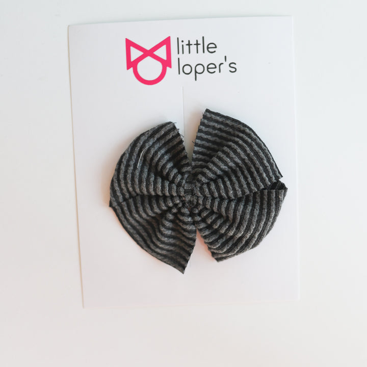 Charcoal Cozy Ribbed Butterfly and Dainty