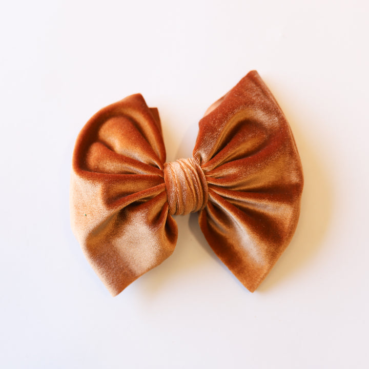 Bronze Velvet Big + Skinny Bow