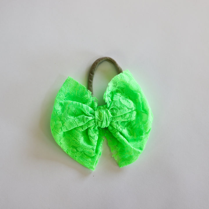 Lime Lace Bow