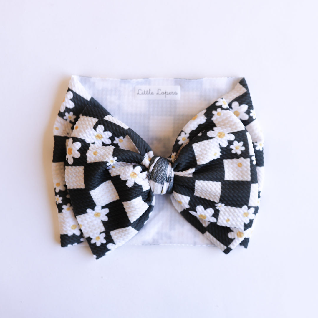 Cool Daisies Checker Headwrap