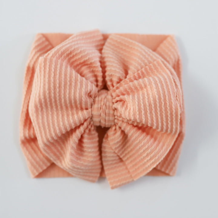 Peach Cozy Ribbed Headwrap