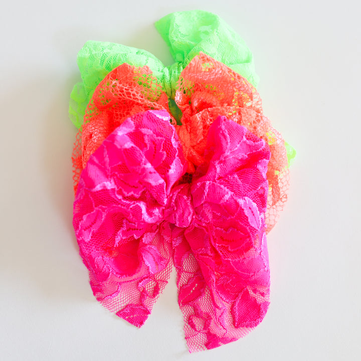 Neon Lace Chunky Swanky Bows