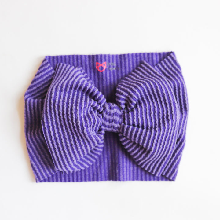 Cozy Ribbed Purple Headwrap