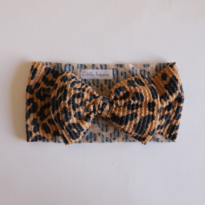 Cheetah Ribbed Cozy Headwrap