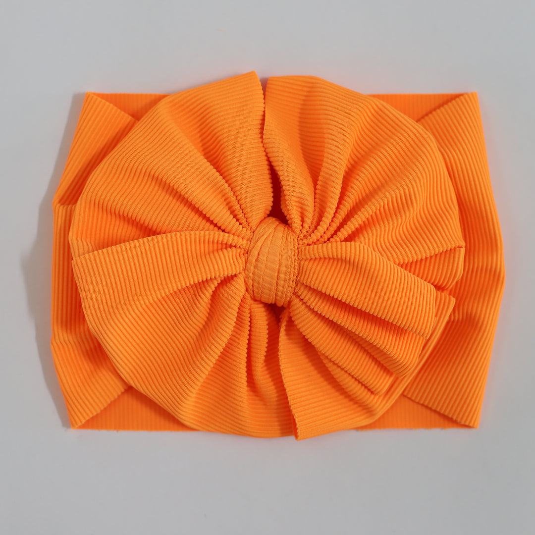 Orange Neon Ribbed Headwrap