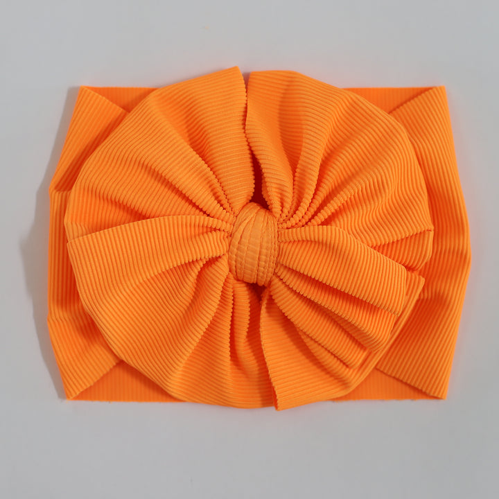 Orange Neon Ribbed Headwrap