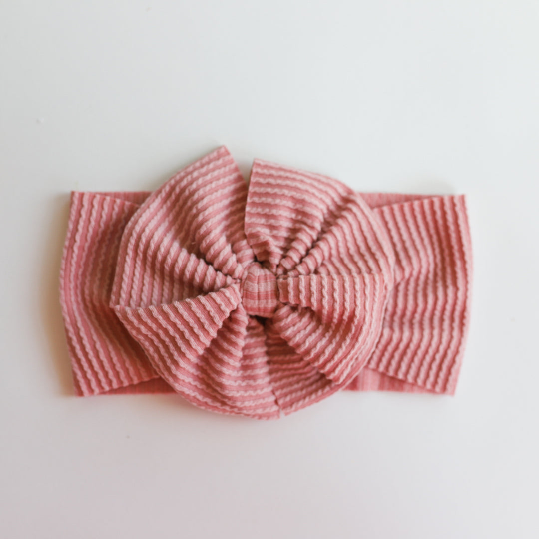 Mauve Cozy Ribbed Headwrap