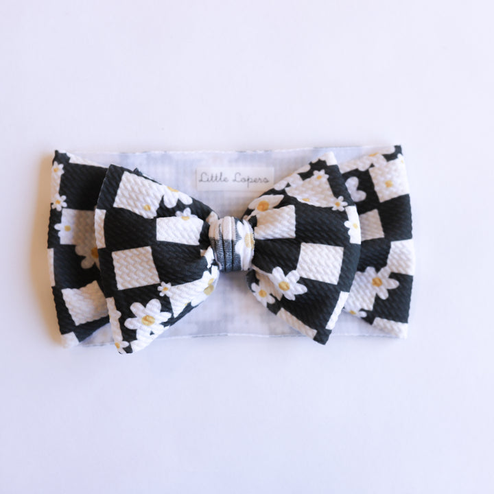 Cool Daisies Checker Headwrap