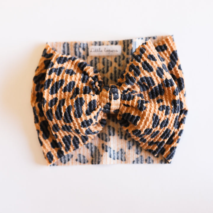 Cheetah Ribbed Cozy Headwrap