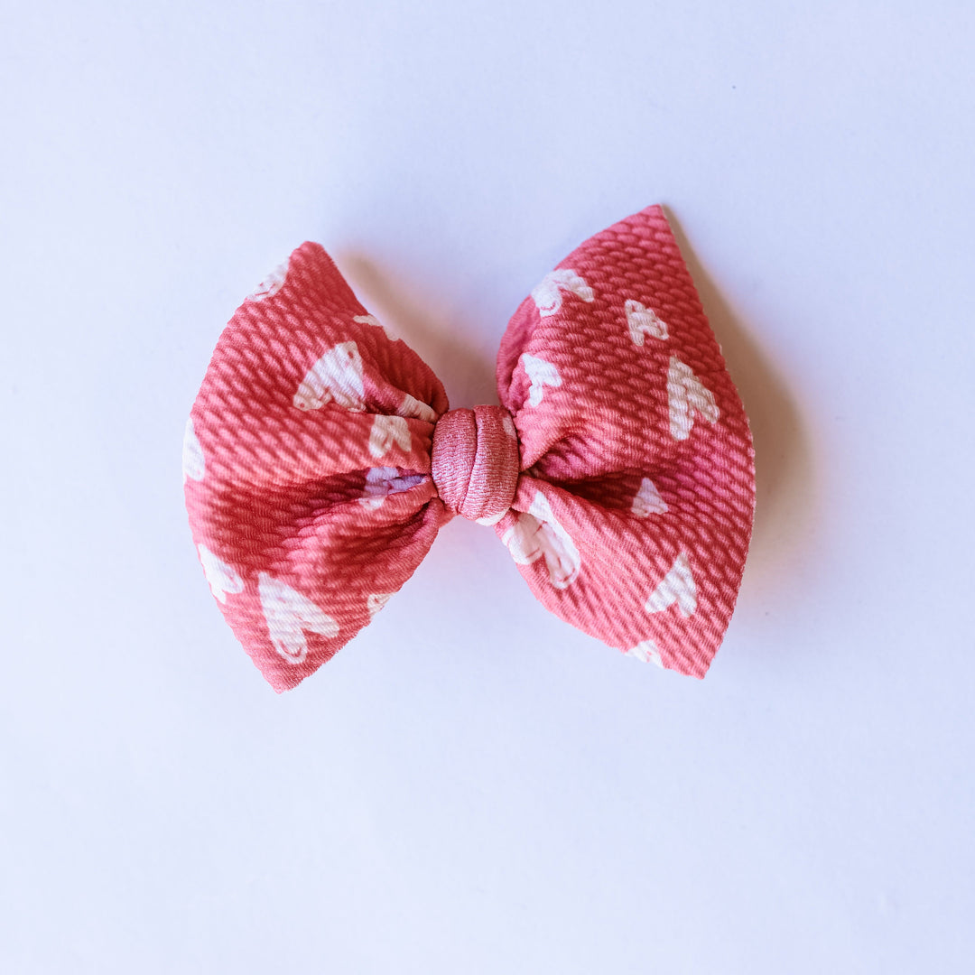 Mauve Heart Bow