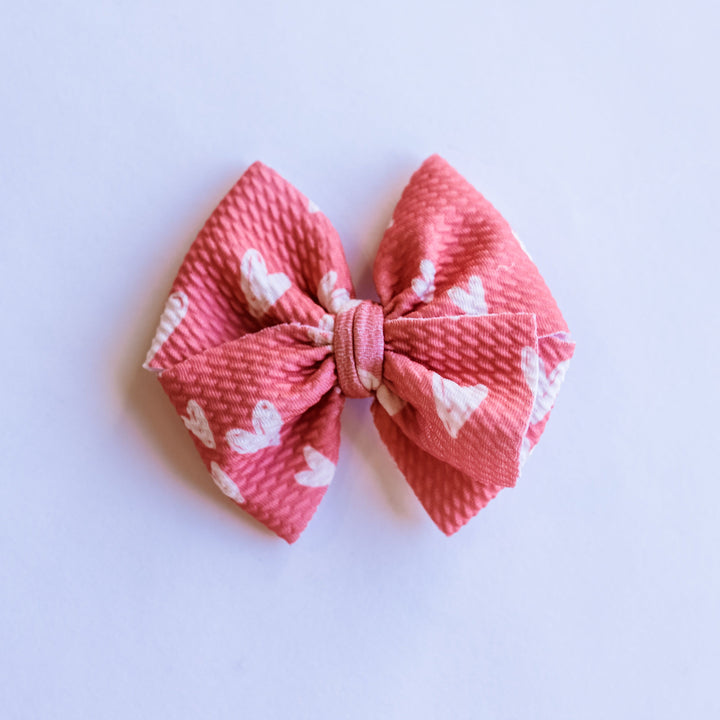 Mauve Heart Bow