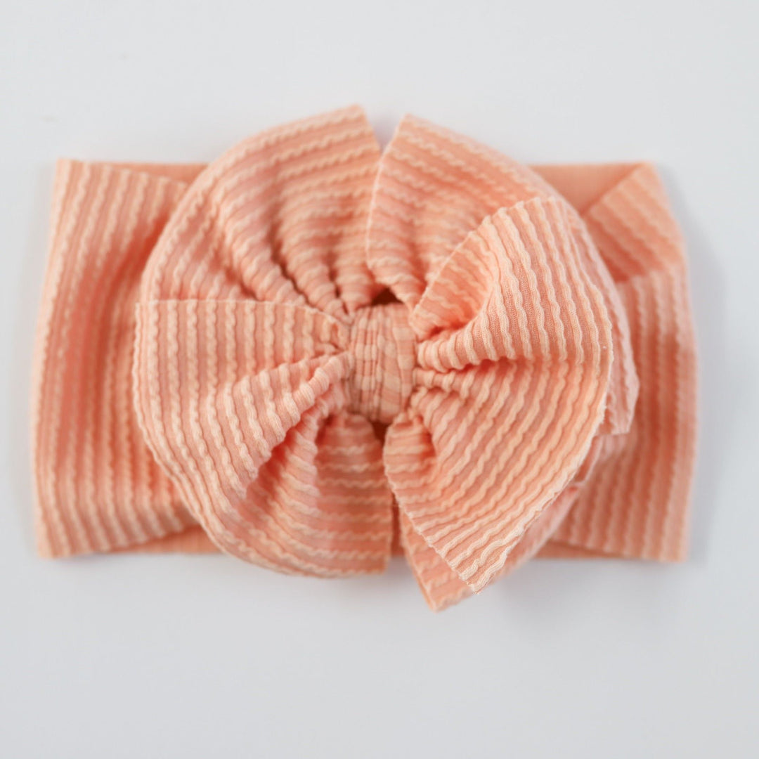 Peach Cozy Ribbed Headwrap