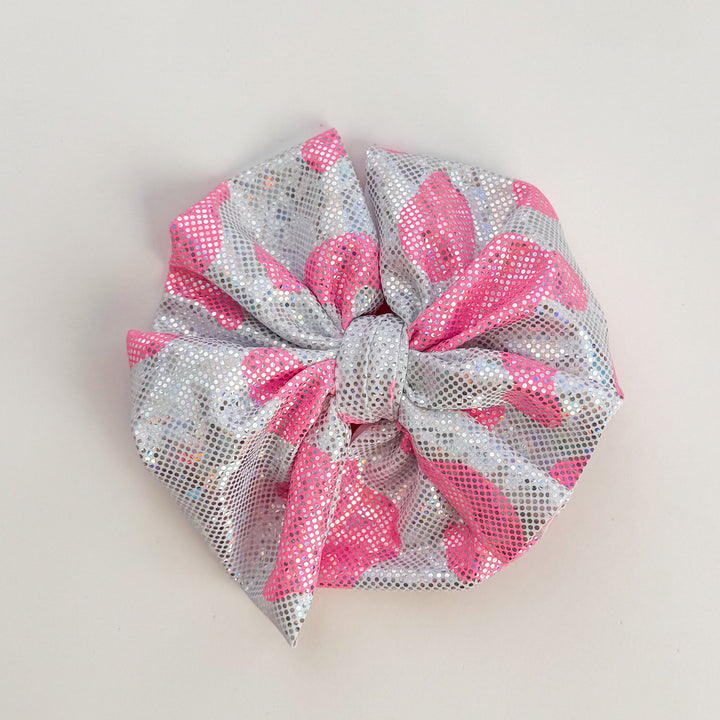 Pink Cow Shimmer Bow