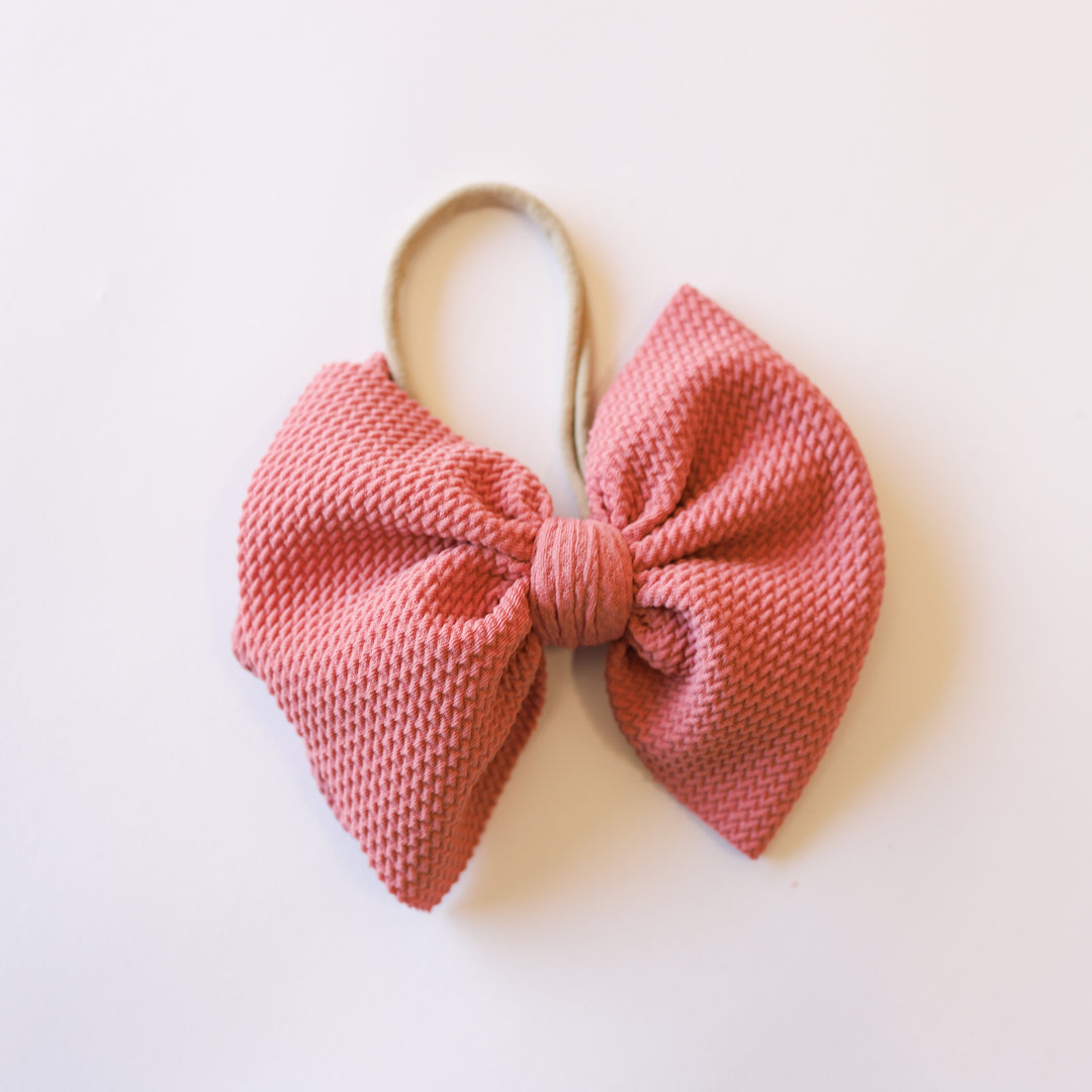 Rosey Mauve Big + Skinny Bow