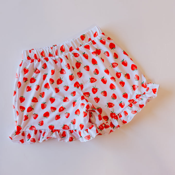 Strawberry Ruffled Shorts