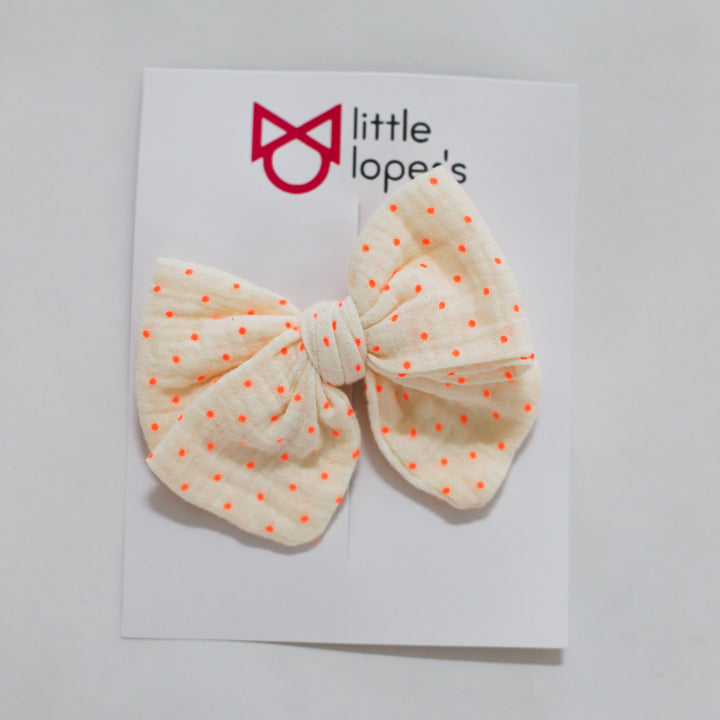 Neon Polkadots Party Bow