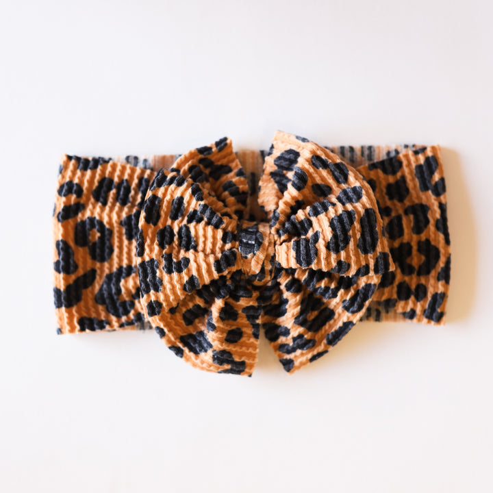 Cheetah Ribbed Cozy Headwrap