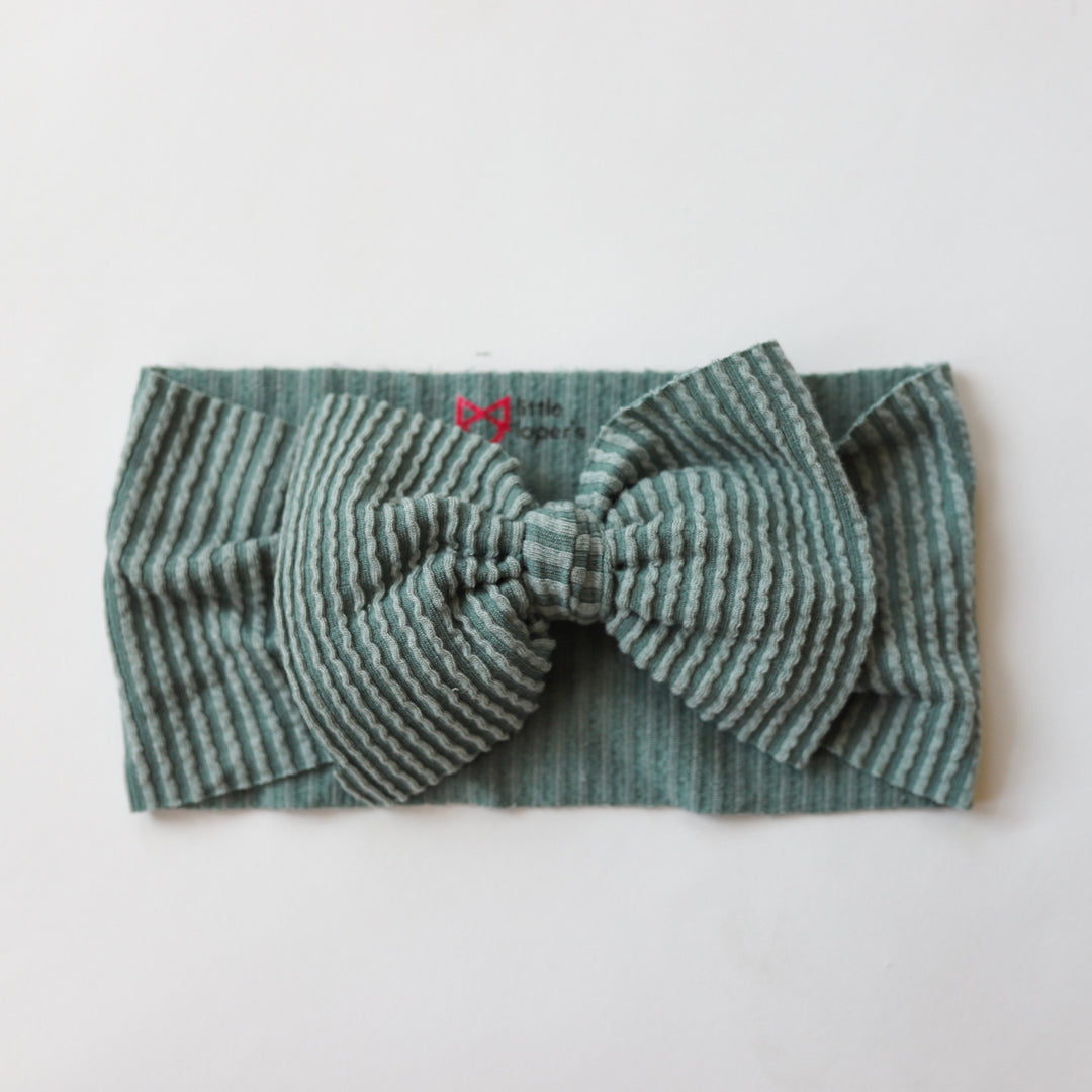 Green Cozy Ribbed Headwrap