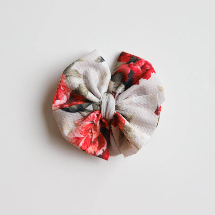 Red Peony Bow