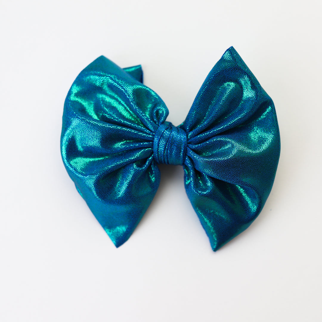 Holographic Blue Shimmer Bow