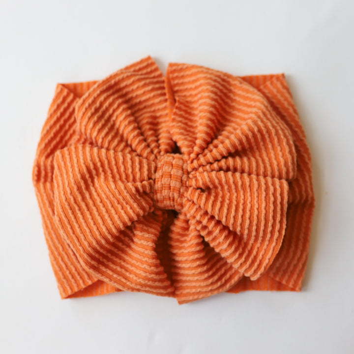 Pumpkin Cozy Ribbed Headwrap