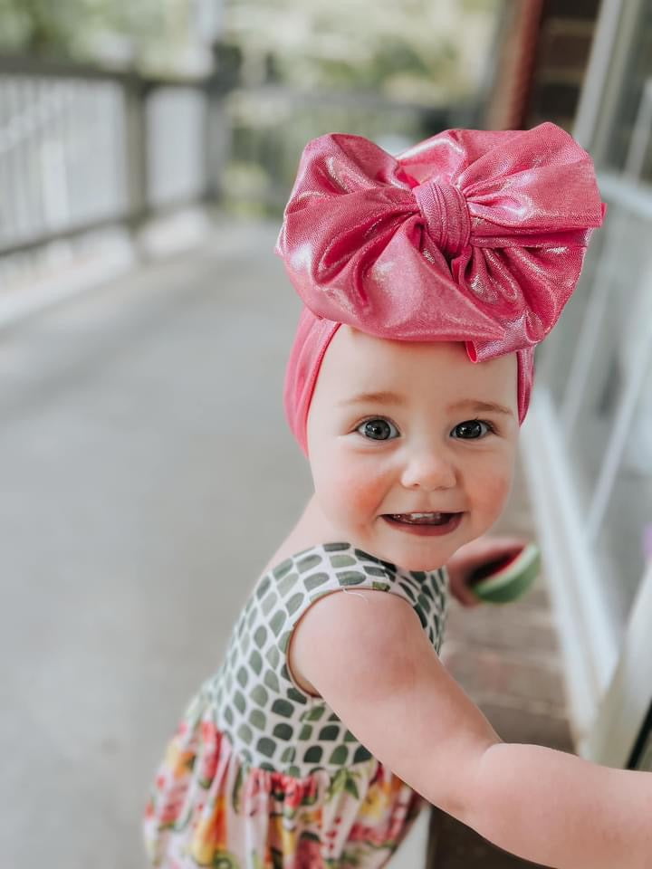 Golden Pink Shimmer Headwrap