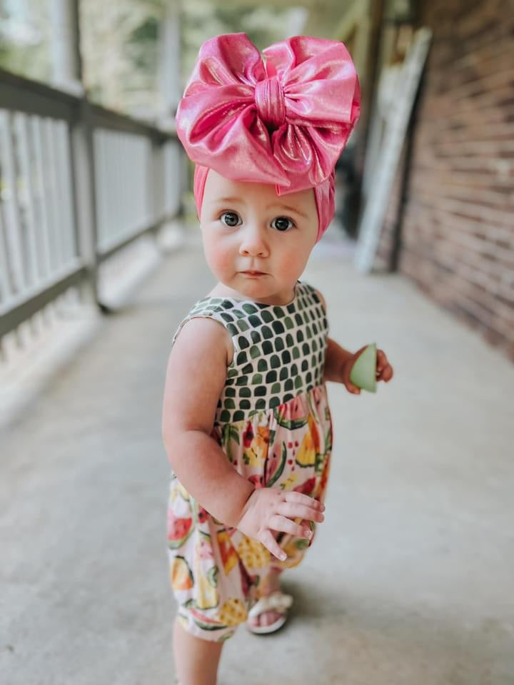 Golden Pink Shimmer Headwrap