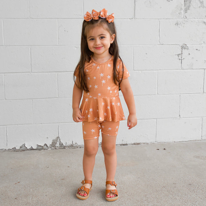 Sun Kissed Palms Peplum Set