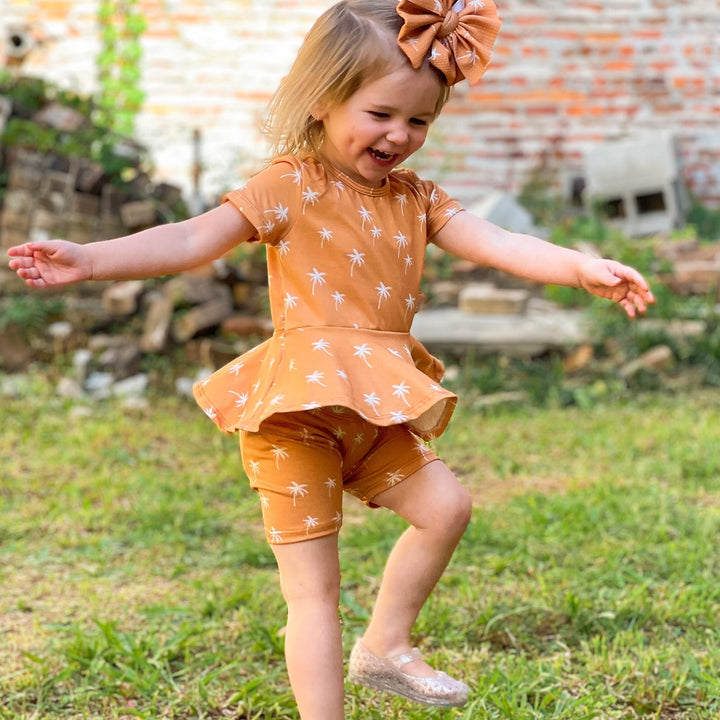 Sun Kissed Palms Peplum Set