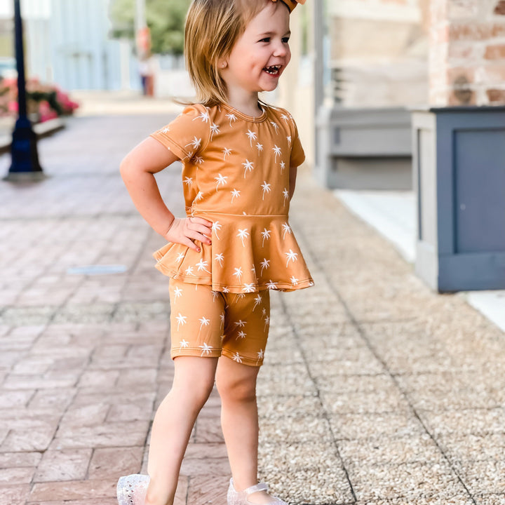 Sun Kissed Palms Peplum Set