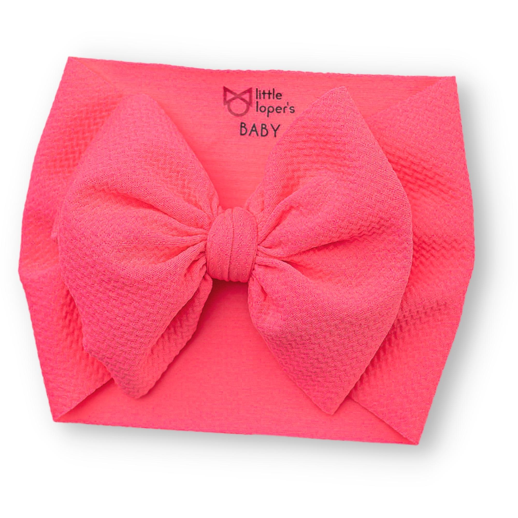 Neon pink shops baby headband