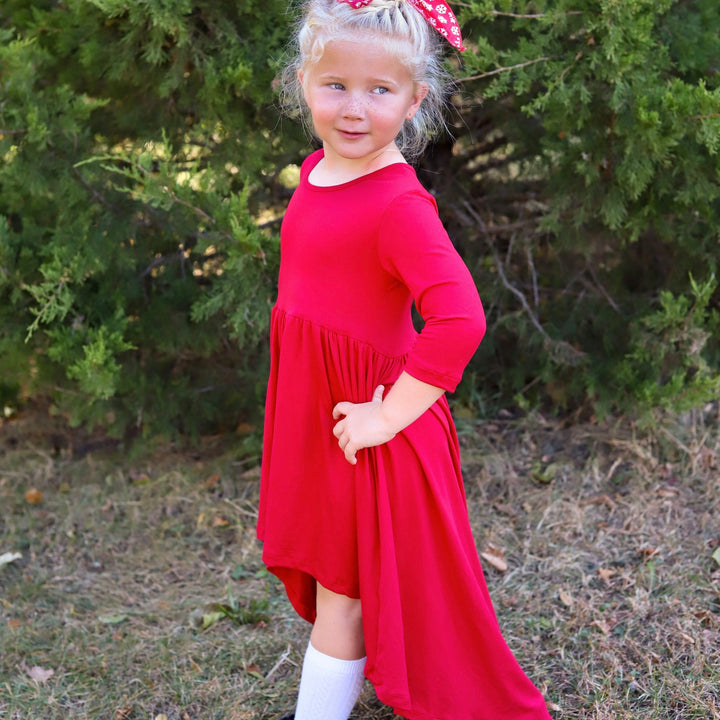 Red Hi Low Dress