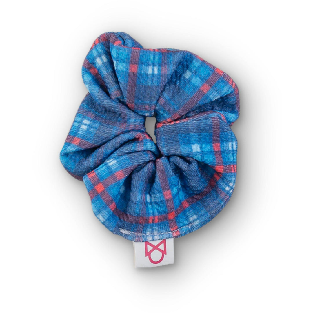 Royal Plaid Scrunchie