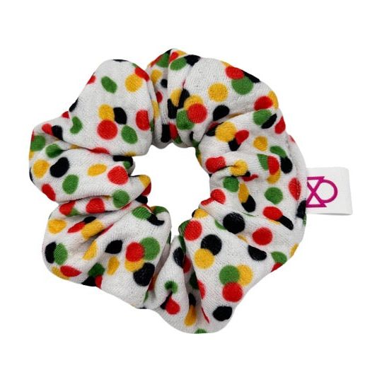 BHM Dots Scrunchie