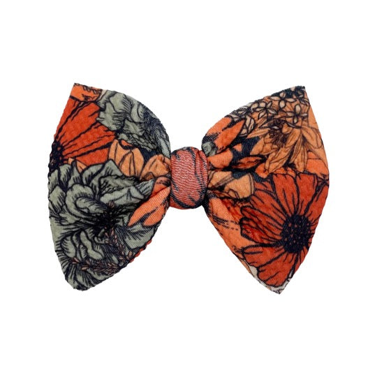 Autumn Floral Bow