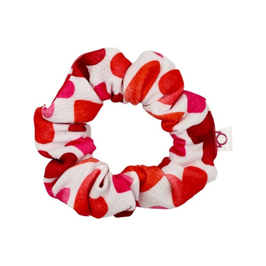 Watercolor Hearts Scrunchie