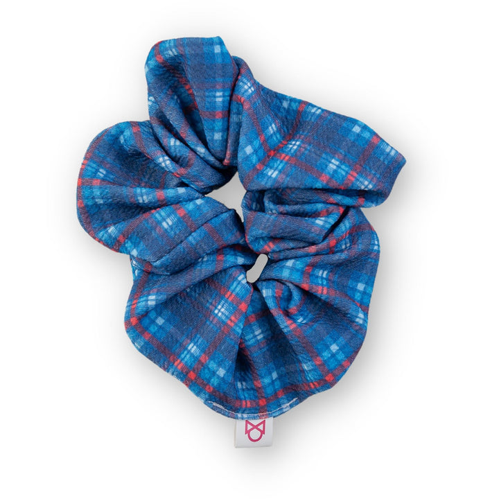 Royal Plaid Scrunchie