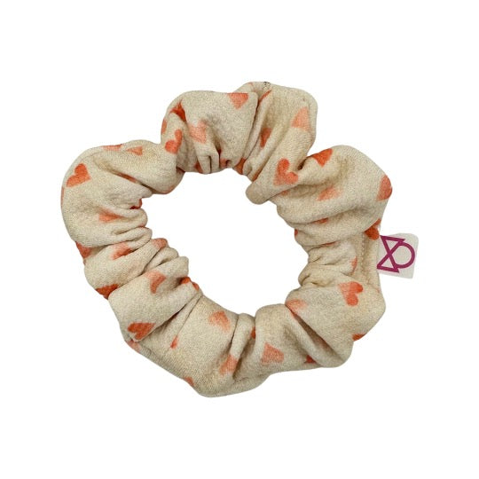 Pink Hearts Scrunchie