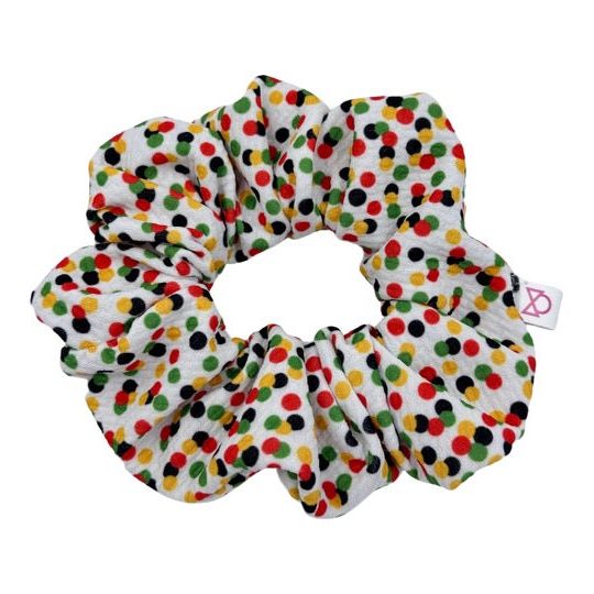 BHM Dots Scrunchie