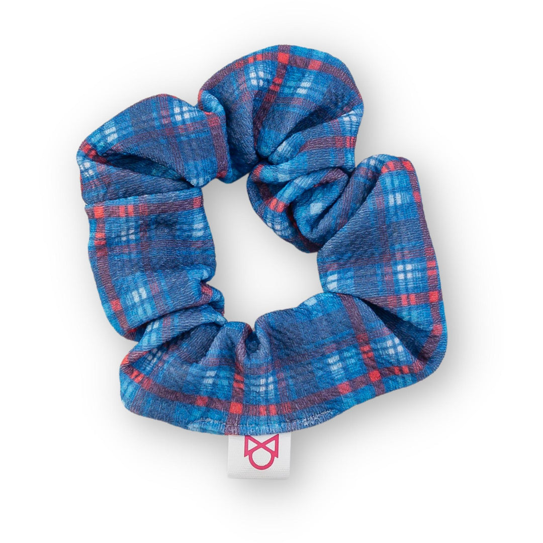 Royal Plaid Scrunchie